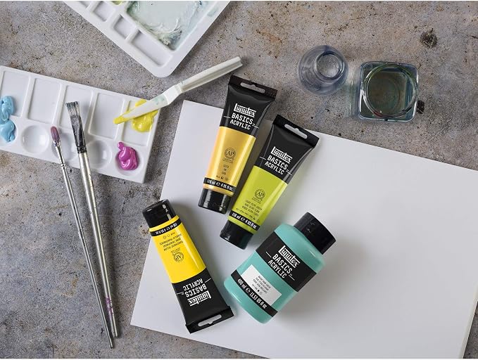 Liquitex BASICS Acrylic Paint, 400ml Bottle, Unbleached Titanium - Image 3