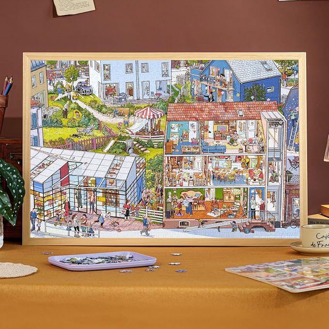 MOMIBOOK Puzzles for Adults 1000 Piece Jigsaw Puzzles of Wonderful! A Big Family - Image 5
