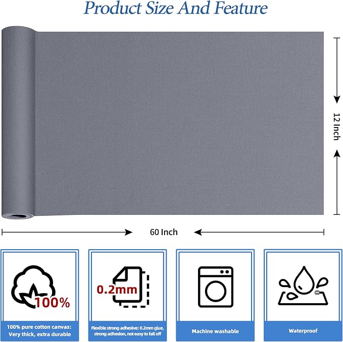 KING MOUNTAIN Canvas Iron on Patch, Waterproof 100% Cotton Fabric Repair Patch - Image 3