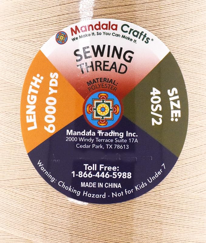 Mandala Crafts 5 Pack of Serger Threads Cones Spools - Image 3