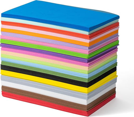Crafare 8.5x5.5inch Colorful Foam Sheets Crafts 20 Assorted Colors 92 Pack 2mm by Crafare