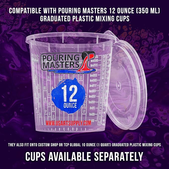 Pouring Masters 12-Pack Mixing Cup Lids - Image 4