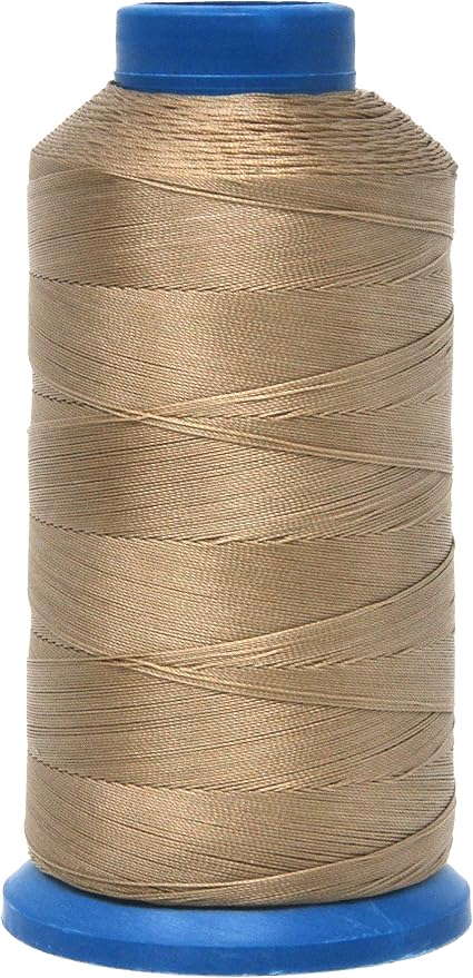 Mandala Crafts Bonded Nylon Thread Khaki Heavy Duty Sewing Threads by MandalaCrafts