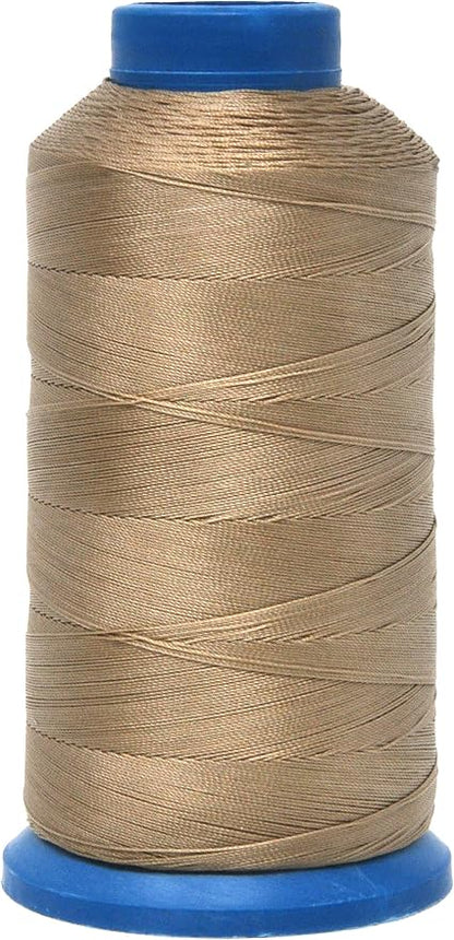 Mandala Crafts Bonded Nylon Thread Khaki Heavy Duty Sewing Threads by MandalaCrafts