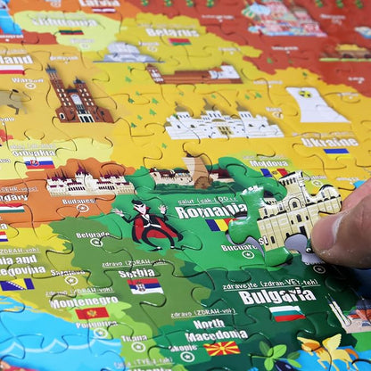 Think2Master Colorful Map of Europe 500 Pieces Jigsaw Puzzle - Image 2