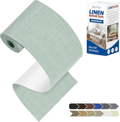 KING MOUNTAIN Linen Repair Patches, Self-Adhesive Linen Fabric Patches by ForABetterHomeLife