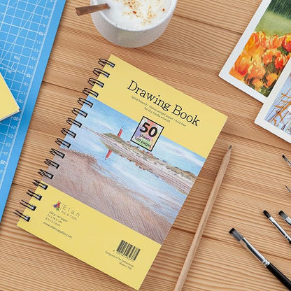 Elan A5 Drawing Book, 50 Sheets Italian Paper 90 lb/200 GSM, Acid-Free Sketch - Image 8