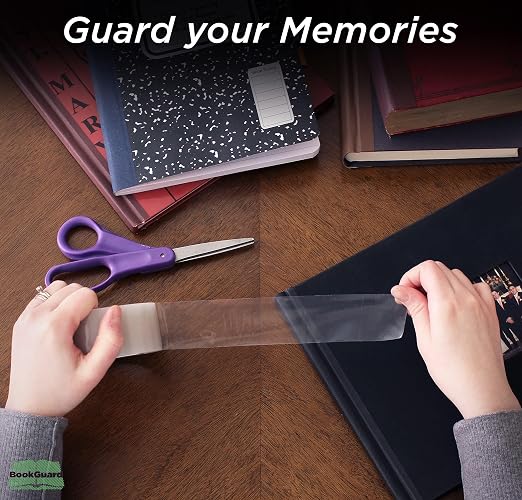BookGuard 1.5 Inch Transparent Bookbinding Tape, Stretchable and Clear - Image 6