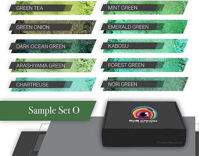 Eye Candy Green Mica Pigment Powder Set O by EyeCandyPigments