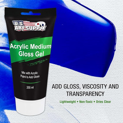 U.S. Art Supply Clear Acrylic Gel Medium Gloss, 200ml - Image 2