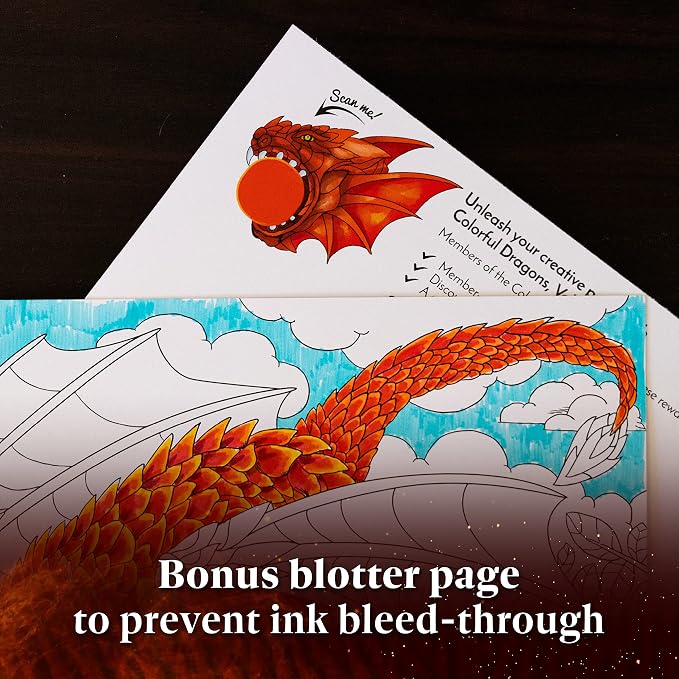 ColorIt Colorful Dragons Adult Coloring Book - Image 7