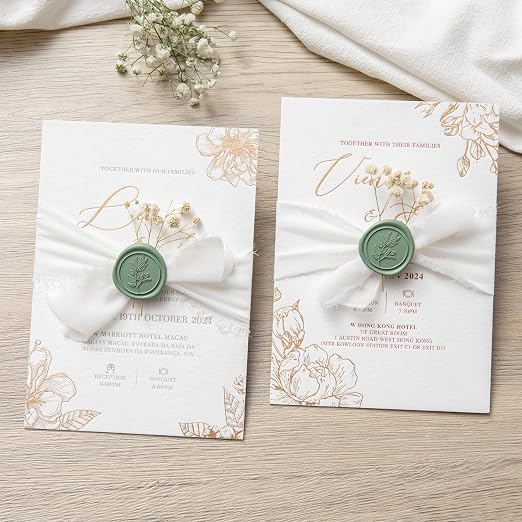 PONATIA Dark Sage Green Wax Seal Stickers - Image 4