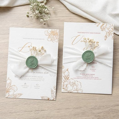 PONATIA Dark Sage Green Wax Seal Stickers - Image 4