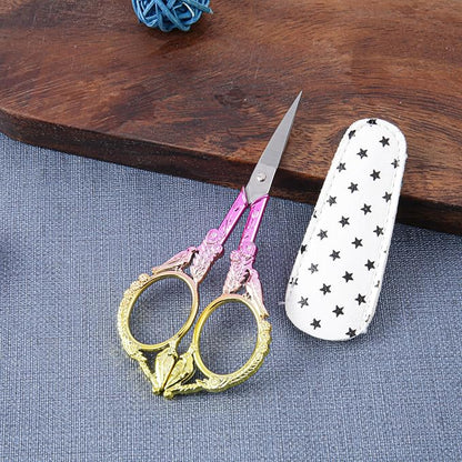 Small Embroidery Scissors with Cover -Cute and Comfortable Gradient handles - Image 2