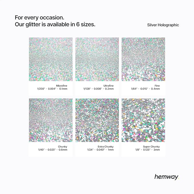 Hemway Polyurethane & Epoxy Resin Glitter 100g / 3.5oz Metallic Crystal Flake - Image 3