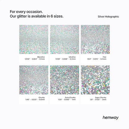 Hemway Polyurethane & Epoxy Resin Glitter 100g / 3.5oz Metallic Crystal Flake - Image 3