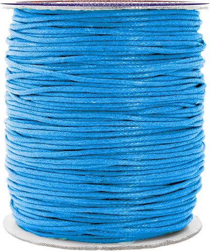 Mandala Crafts 1.5mm 109 Yards Sky Blue Cotton Waxed Cord by MandalaCrafts