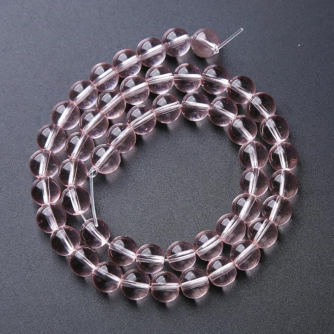 36pcs 10mm Pink Crystal Glass Beads Round Loose Spacer Beads - Image 5