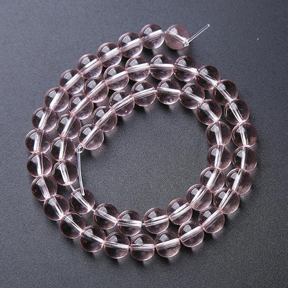 32pcs 12mm Pink Crystal Glass Round Loose Spacer Beads - Image 5