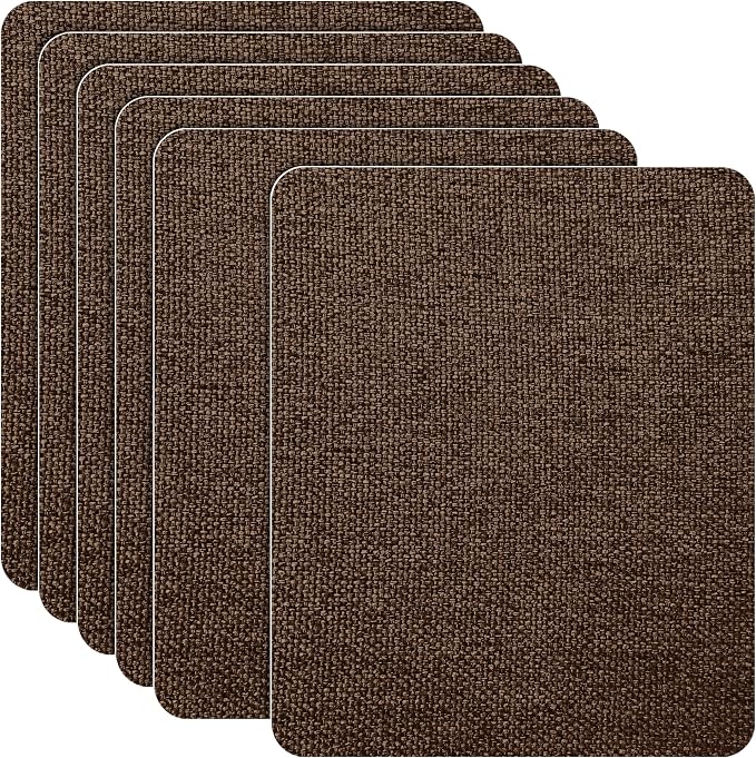 Azobur Coarse Linen Repair Patches, 6 Piece Self-Adhesive Linen Fabric Patches by Azobur