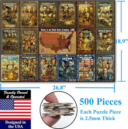 Think2Master History of The United States 500 Pieces Large Format Jigsaw - Image 6