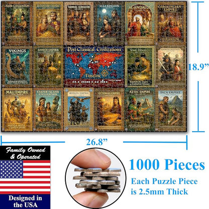Think2Master Colorful Post Classical Civilization 1000 Pieces Large Format - Image 6