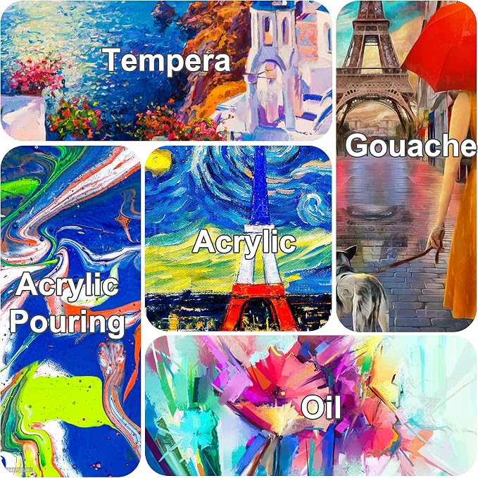 Stretched Canvases for Painting 18x24 Inch 5-Pack, 10 oz Triple Primed - Image 4