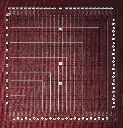 Quilting Ruler- 12.5 * 12.5" Slotted Rulers - Image 2
