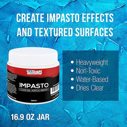 U.S. Art Supply Impasto Clear Acrylic Gel Medium - Image 2