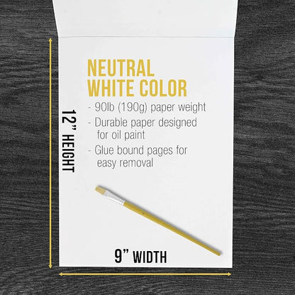 U.S. Art Supply 9" x 12" Premium Heavy-Weight Oil Painting Pad - 90lb - Oil - Image 3