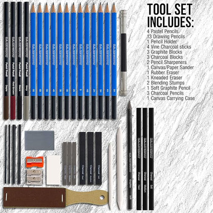 U.S. Art Supply 44-Piece Drawing & Sketching Art Set - Image 5