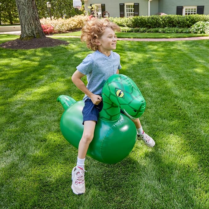 Hearthsong Hop N Go Inflatable Dino Riding Bouncy Hopping Toys - Image 7