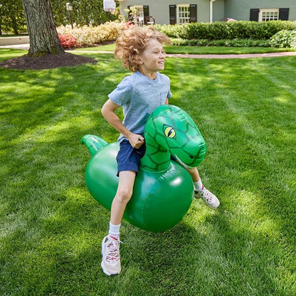 Hearthsong Hop N Go Inflatable Dino Riding Bouncy Hopping Toys - Image 7