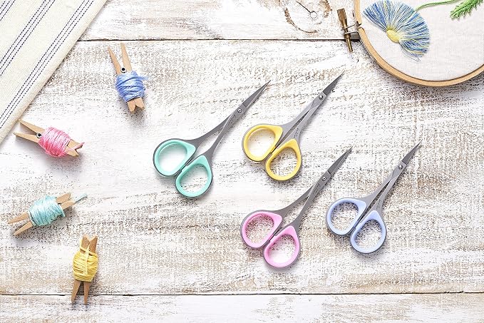Beaditive Sewing and Embroidery Scissors Set Curved and Straight, - Image 7