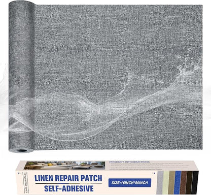 KING MOUNTAIN Linen Repair Patches, Self-Adhesive Linen Fabric Patches by ForABetterHomeLife