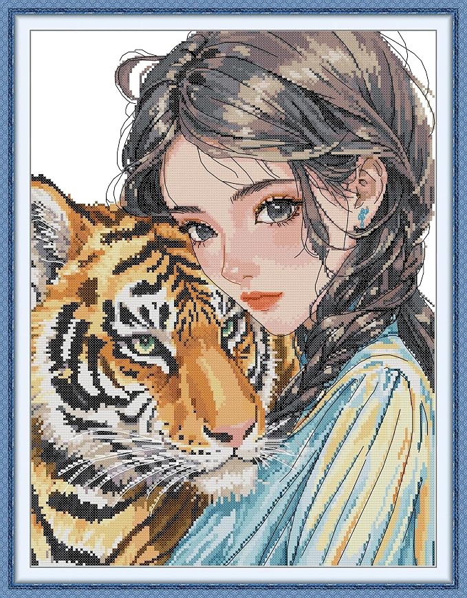 Threadhaven Cross-Stitch Kit 14CT Aida Counted Embroidery Complete Set by Unknown