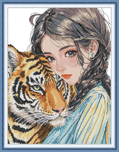 Threadhaven Cross-Stitch Kit 14CT Aida Counted Embroidery Complete Set by Unknown