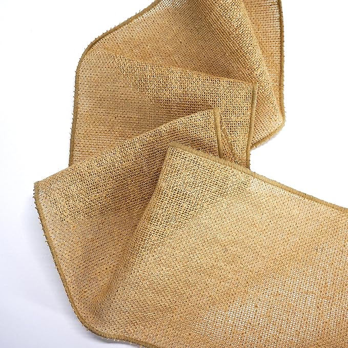 CT CRAFT LLC Burlap Fabric Wired Ribbon 6" x 10 Yards Natural Color - Image 4