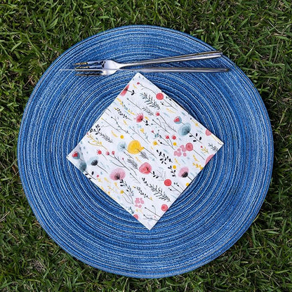 20 pcs Premium Designer Paper Napkins, 3-Ply 6.5x6.5-inches Disposable - Image 4