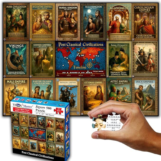 Think2Master Colorful Post Classical Civilization 500 Pieces Large Format by Think2Master