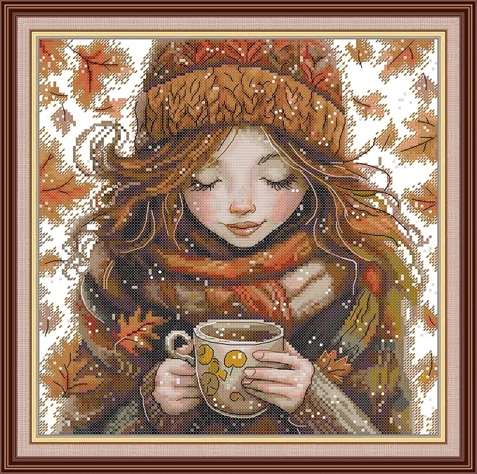 Threadhaven Cross-Stitch Kit 14CT Aida Counted Embroidery Complete Set by Unknown