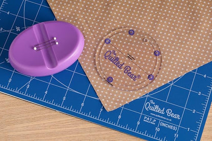 The Quilted Bear Circle Quilting Templates – 8 Clear Non-Slip Acrylic Quilt - Image 7