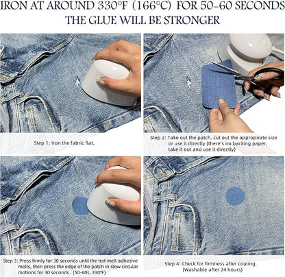 KING MOUNTAIN Iron-on Repair Patch, Jeans and Clothing Repair and Decoration Kit - Image 5
