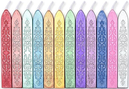 12 Pieces Sealing Wax Sticks by cofalery