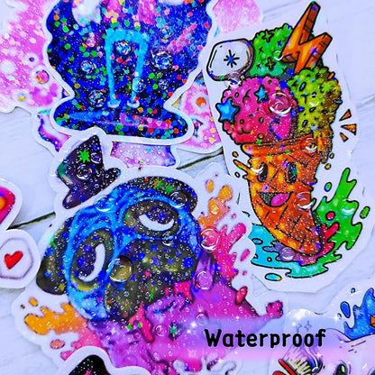 36 Sheets Holographic Sticker Paper 8.5" x11'' Waterproof Clear Vinyl Sticker - Image 7