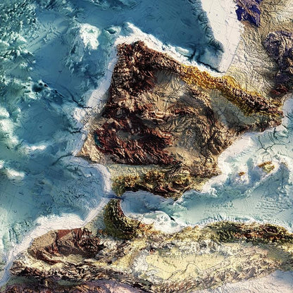 Muir Way Shaded Relief Elevation Map of Europe - Image 4