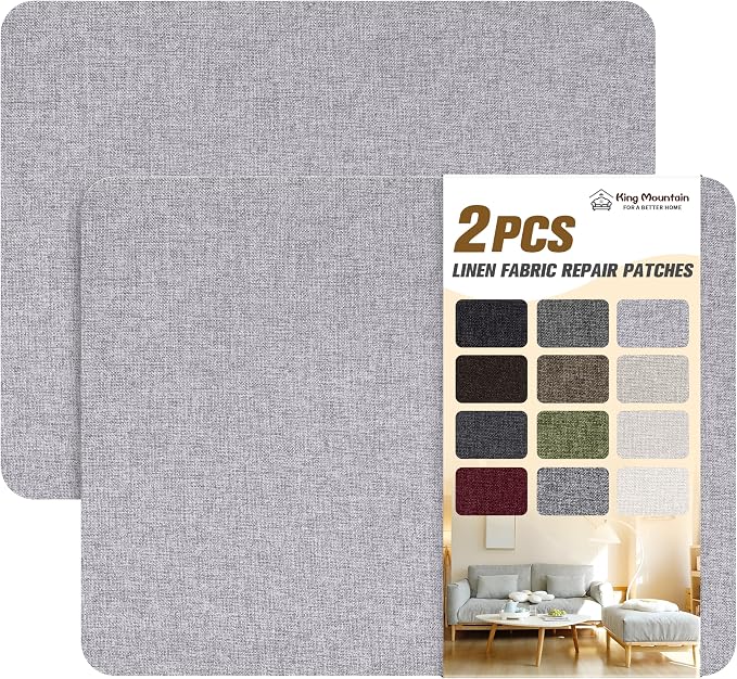 Fine Linen Repair Patches, Self-Adhesive Linen Fabric Patches, 8X11 inch 2 PCS by ForABetterHomeLife