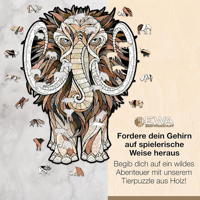EWA Home Décor – Lion Medium 100 Pieces – Wooden Jigsaw Puzzle - Image 2