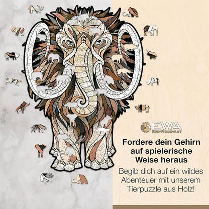 EWA Home Décor – Lion Medium 100 Pieces – Wooden Jigsaw Puzzle - Image 2