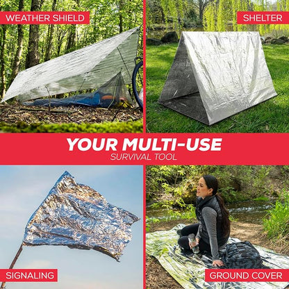Mart Cobra Emergency Blanket 100-Pack | Reflective Thermal Blanket | Survival - Image 6